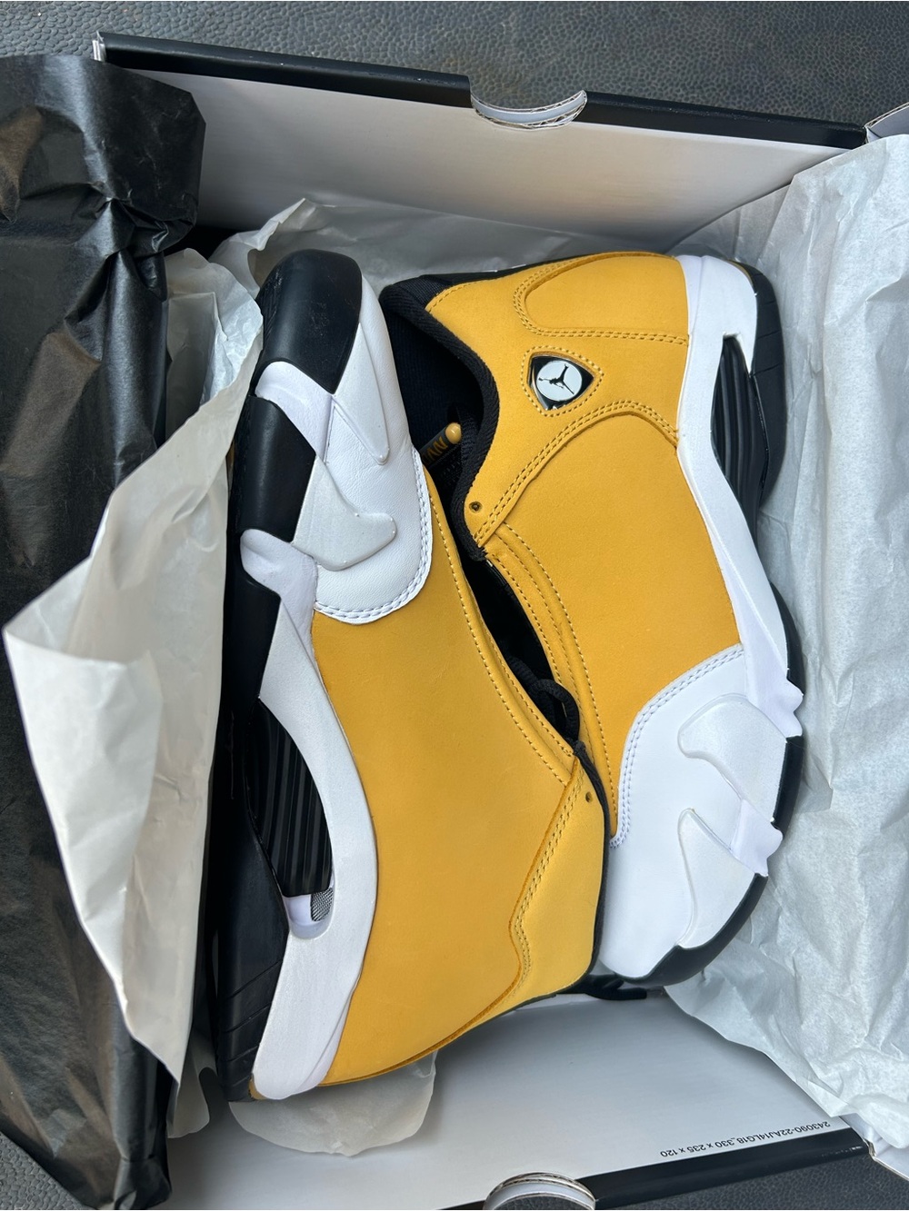 Jordan Yellow, White & Black Retro Basketball Shoes - Picture 1 of 5
